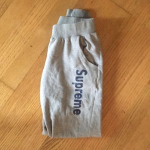 Supreme joggers.